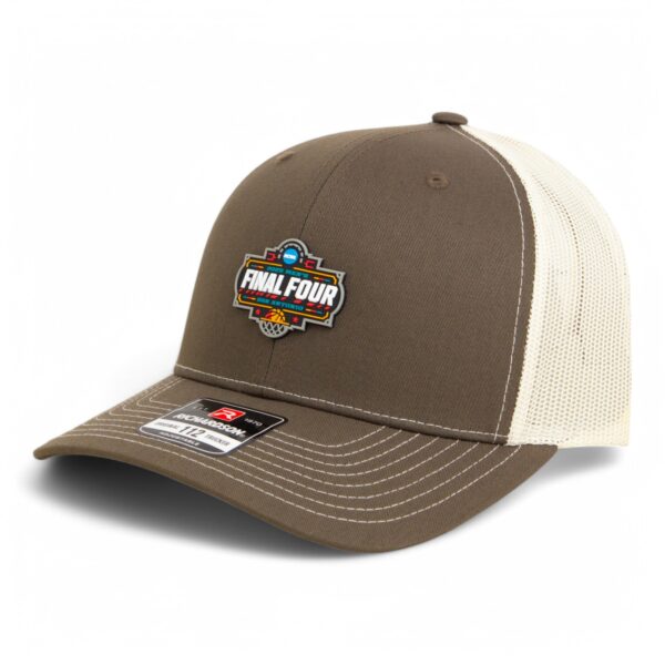2025 March Madness Final Four 3D Snapback Trucker Hat- Chocolate Chip/ Birch