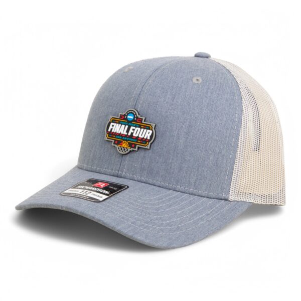 2025 March Madness Final Four 3D Snapback Trucker Hat- Heather Grey/ Light Grey