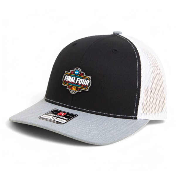 2025 March Madness Final Four 3D Snapback Trucker Hat- Black/ White/ Heather Grey
