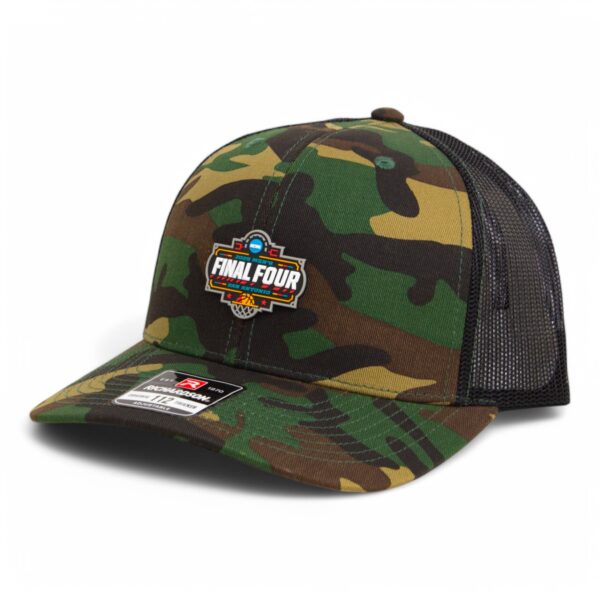 2025 March Madness Final Four 3D Snapback Trucker Hat- Army Camo/ Black
