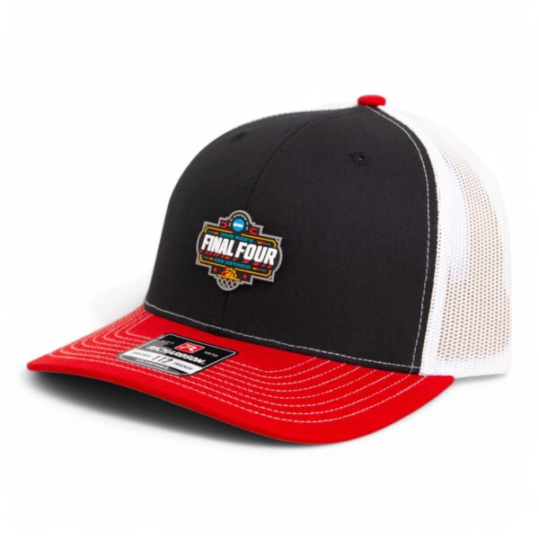 2025 March Madness Final Four 3D Snapback Trucker Hat- Black/ White/ Red