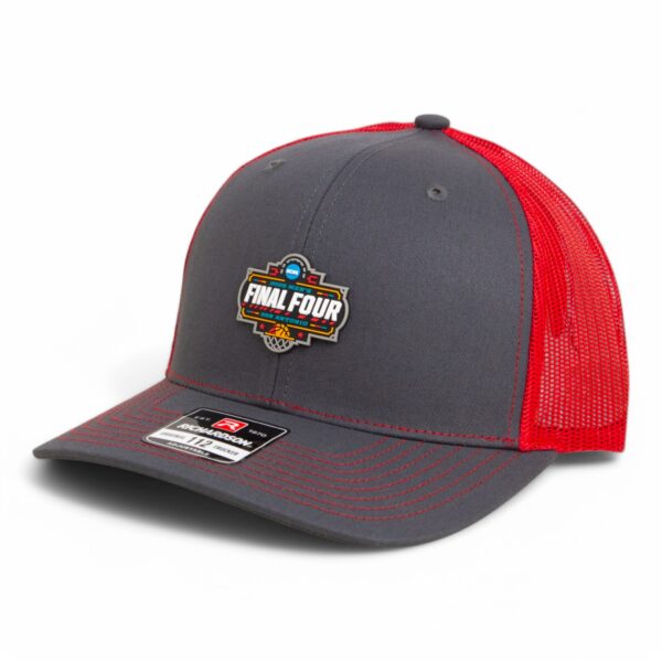2025 March Madness Final Four 3D Snapback Trucker Hat- Charcoal/ Red