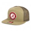 Alabama Crimson Tide 3D Snapback Seven-Panel Flat Bill Trucker Hat- Pale Loden