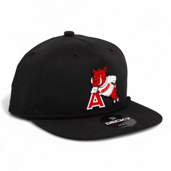 Arkansas Razorbacks Leaning A 3D Classic Rope Hat- Black