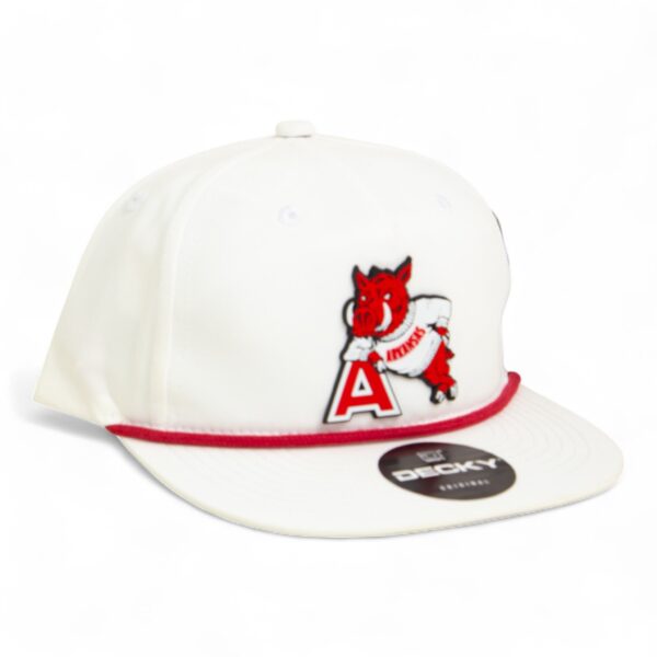 Arkansas Razorbacks Leaning A 3D Classic Rope Hat- White/ Red