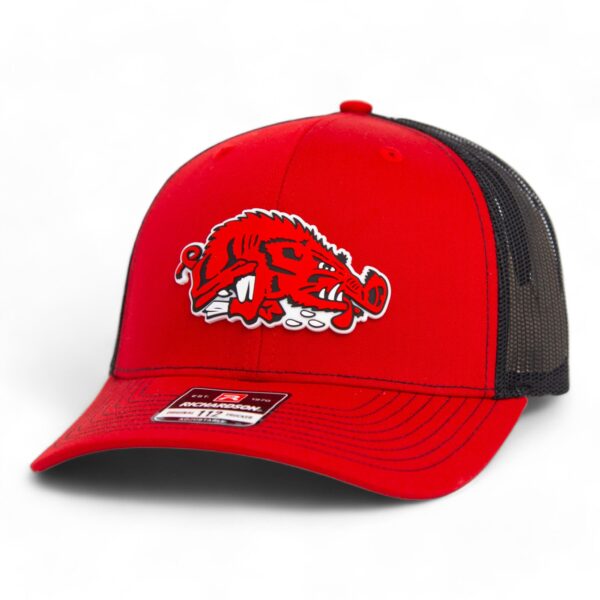Arkansas Razorbacks Slobbering Hog 3D Snapback Trucker Hat- Red/ Black