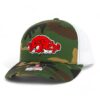 Arkansas Razorbacks Slobbering Hog 3D Snapback Trucker Hat- Army Camo/ White