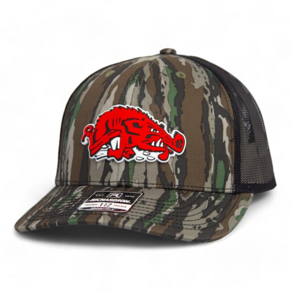 Arkansas Razorbacks Slobbering Hog 3D Snapback Trucker Hat- Realtree Original/ Black