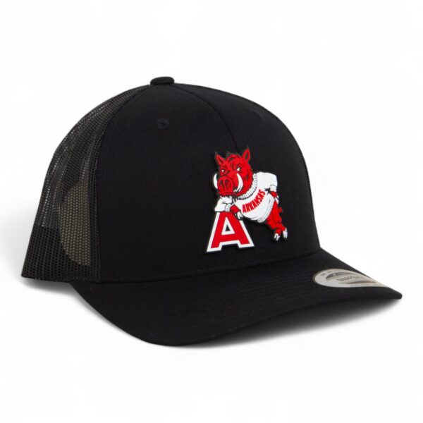 Arkansas Razorbacks Leaning A 3D YP Snapback Trucker Hat- Black