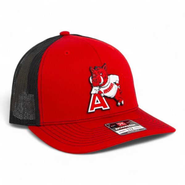 Arkansas Razorbacks Leaning A 3D Snapback Trucker Hat- Red/ Black