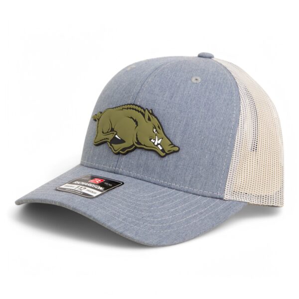 Arkansas Razorbacks Loden Edition 3D Snapback Trucker Hat- Heather Grey/ Light Grey