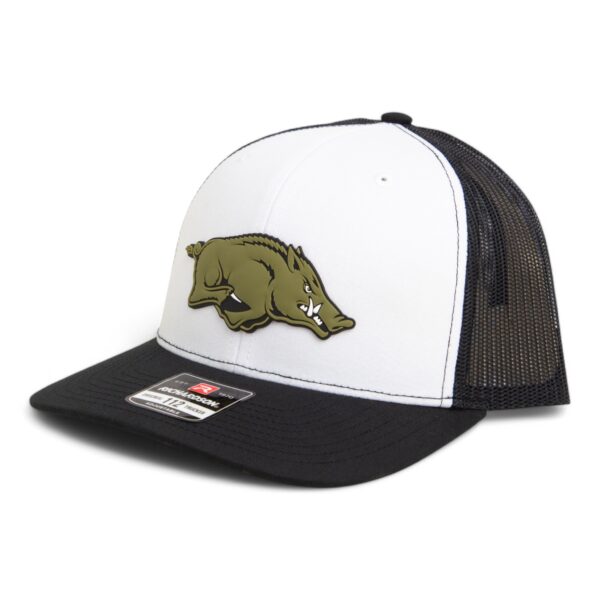 Arkansas Razorbacks Loden Edition 3D Snapback Trucker Hat- White/ Black