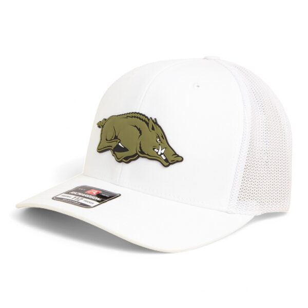 Arkansas Razorbacks Loden Edition 3D Snapback Trucker Hat- White