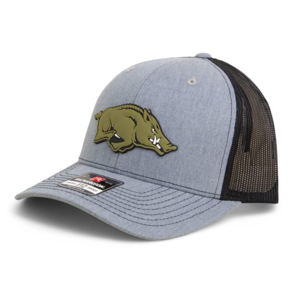 Arkansas Razorbacks Loden Edition 3D Snapback Trucker Hat- Heather Grey/ Black