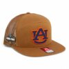 Auburn Tigers 2025 Final Four 3D Snapback Seven-Panel Flat Bill Trucker Hat- Caramel