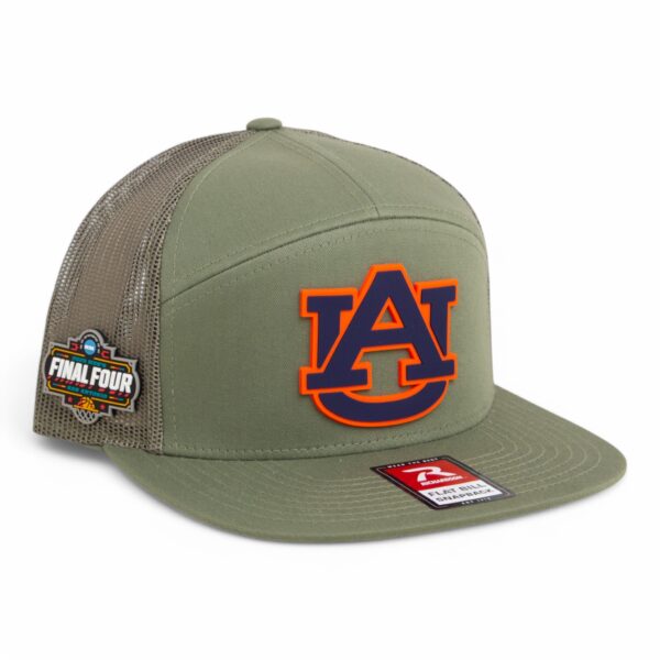 Auburn Tigers 2025 Final Four 3D Snapback Seven-Panel Flat Bill Trucker Hat- Loden