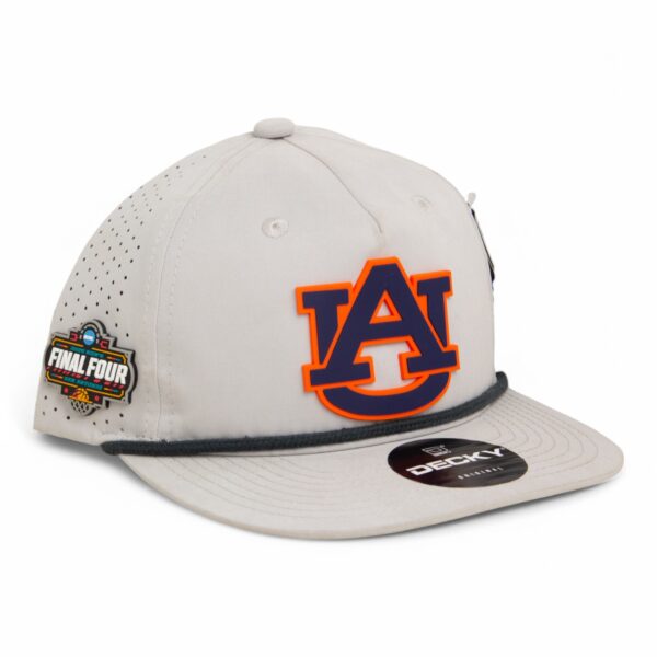 Auburn Tigers 2025 Final Four 3D Perforated Rope Hat- Grey/ Charcoal
