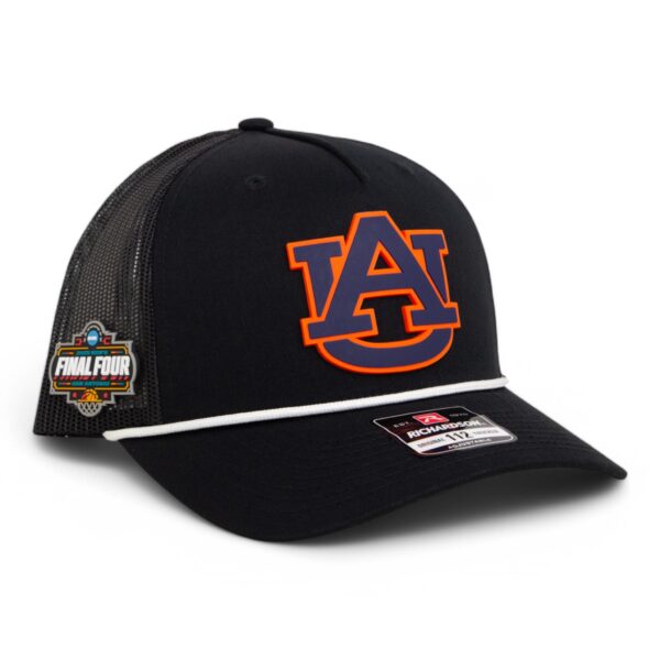 Auburn Tigers 2025 Final Four 3D Snapback Trucker Rope Hat- Black/ White