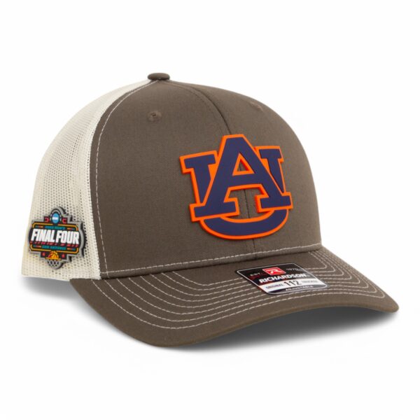 Auburn Tigers 2025 Final Four 3D Snapback Trucker Hat- Chocolate Chip/ Birch