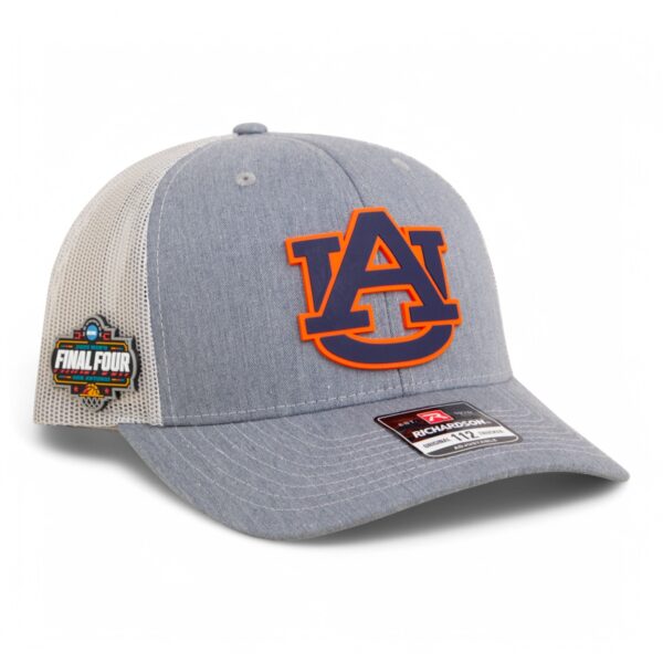 Auburn Tigers 2025 Final Four 3D Snapback Trucker Hat- Heather Grey/ Light Grey