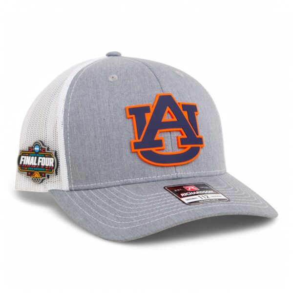 Auburn Tigers 2025 Final Four 3D Snapback Trucker Hat- Heather Grey/ White