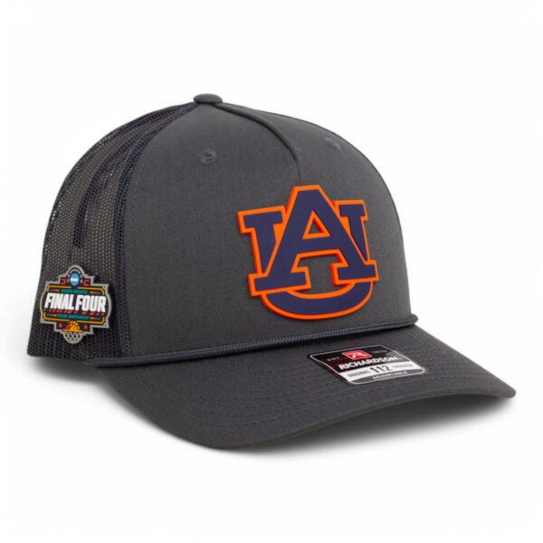 Auburn Tigers 2025 Final Four 3D Snapback Trucker Rope Hat- Charcoal