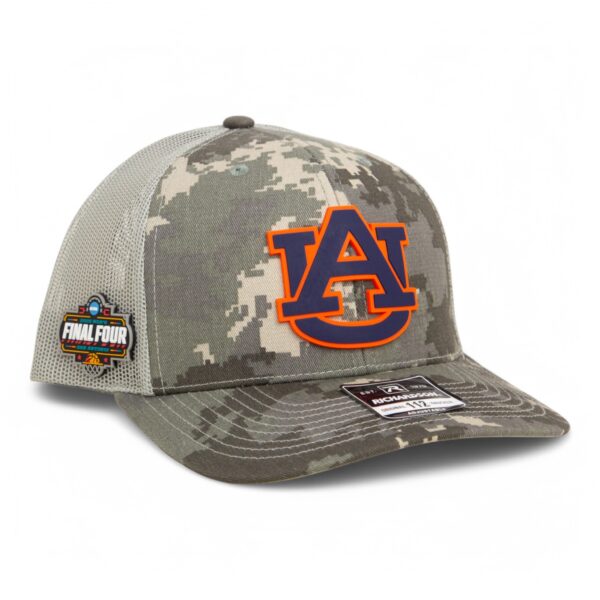Auburn Tigers 2025 Final Four 3D Snapback Trucker Hat- Military Digital Camo