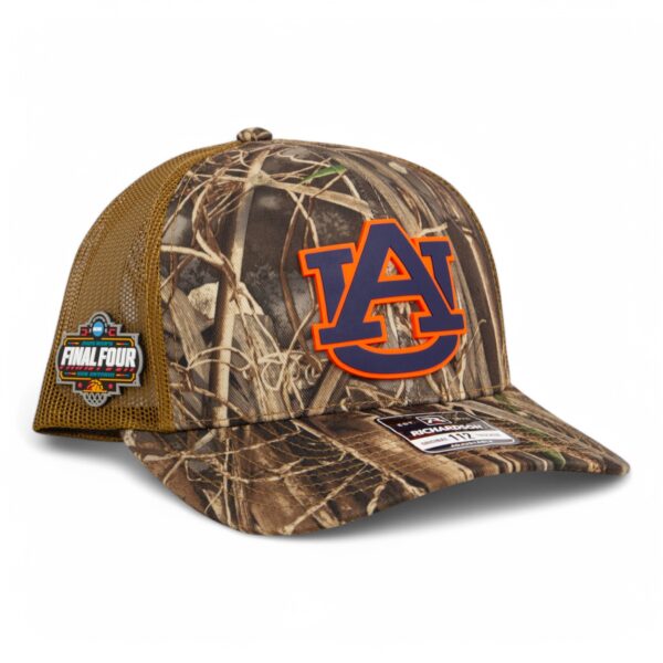 Auburn Tigers 2025 Final Four 3D Snapback Trucker Hat- Realtree Max 7/ Buck
