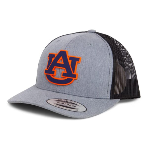 Auburn Tigers 3D YP Snapback Trucker Hat- Heather Grey/ Black