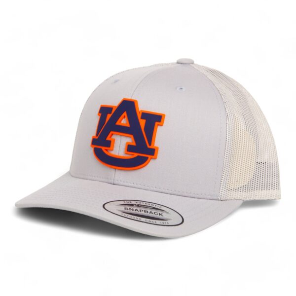 Auburn Tigers 3D YP Snapback Trucker Hat- Silver
