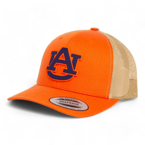 Auburn Tigers 3D YP Snapback Trucker Hat- Rustic Orange/ Khaki