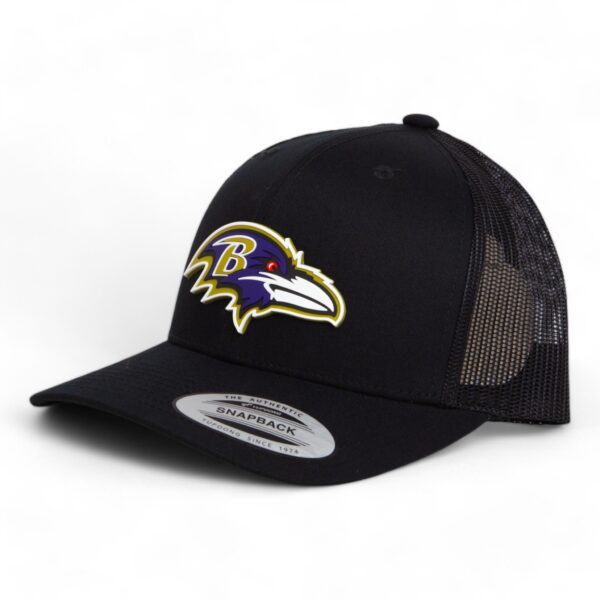 Baltimore Ravens 3D YP Snapback Trucker Hat- Black