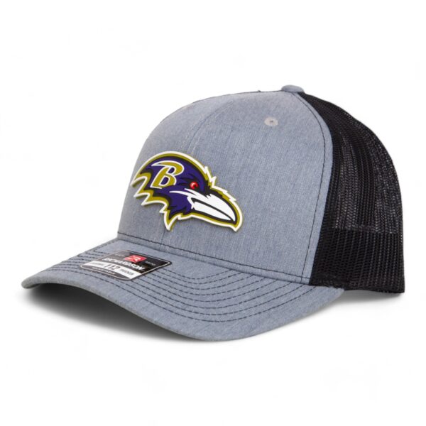 Baltimore Ravens 3D Snapback Trucker Hat- Heather Grey/ Black