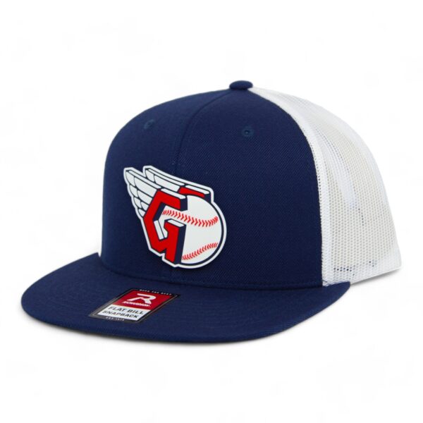 Cleveland Guardians 3D Wool Blend Flat Bill Hat- Navy/ White
