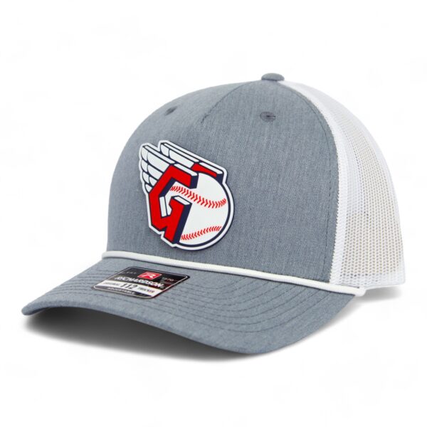 Cleveland Guardians 3D Snapback Trucker Rope Hat- Heather Grey/ White