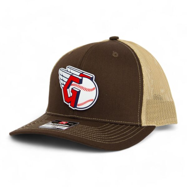 Cleveland Guardians 3D Snapback Trucker Hat- Brown/ Tan