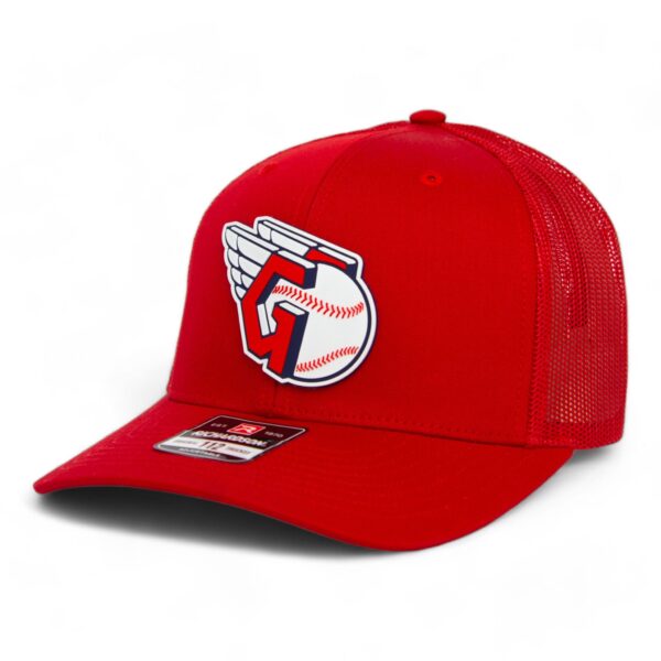 Cleveland Guardians 3D Snapback Trucker Hat- Red