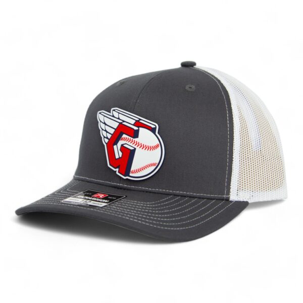 Cleveland Guardians 3D Snapback Trucker Hat- Charcoal/ White