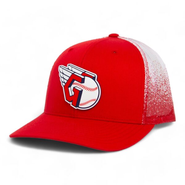 Cleveland Guardians 3D Snapback Trucker Hat- Fade Red