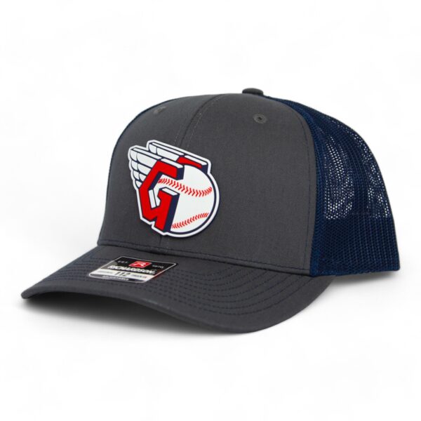 Cleveland Guardians 3D Snapback Trucker Hat- Charcoal/ Navy