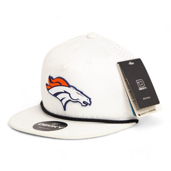 Denver Broncos 3D Perforated Rope Hat- White/ Black