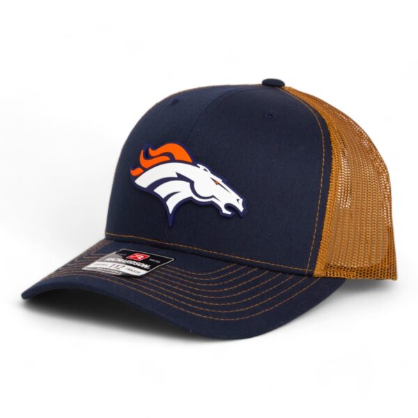 Denver Broncos 3D Snapback Trucker Hat- Navy/ Caramel