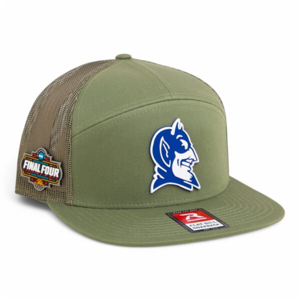 Duke Blue Devils 2025 Final Four 3D Snapback Seven-Panel Flat Bill Trucker Hat- Loden