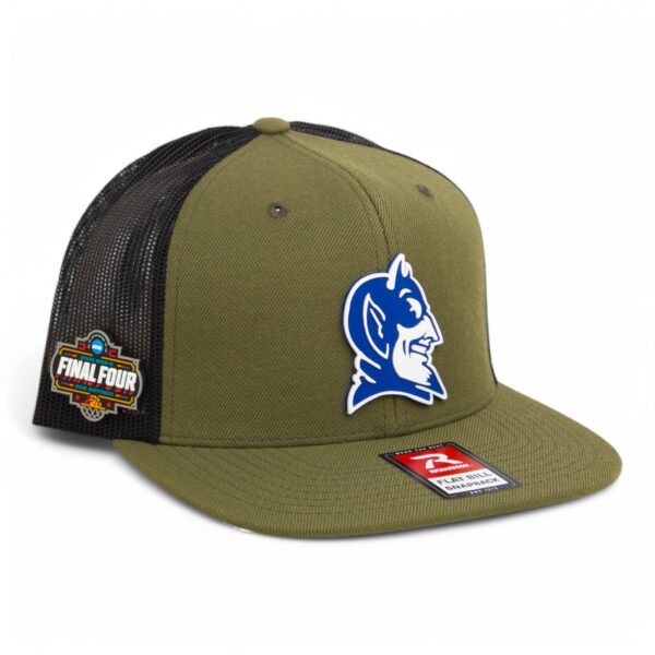Duke Blue Devils 2025 Final Four 3D Wool Blend Flat Bill Hat- Loden/ Black