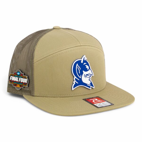 Duke Blue Devils 2025 Final Four 3D Snapback Seven-Panel Flat Bill Trucker Hat- Pale Loden