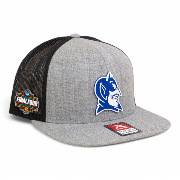 Duke Blue Devils 2025 Final Four 3D Wool Blend Flat Bill Hat- Heather Grey/ Black