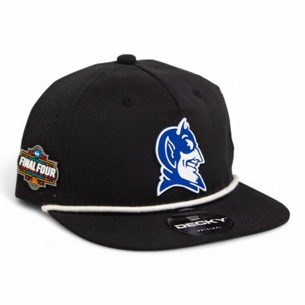 Duke Blue Devils 2025 Final Four 3D Perforated Rope Hat- Black/ White
