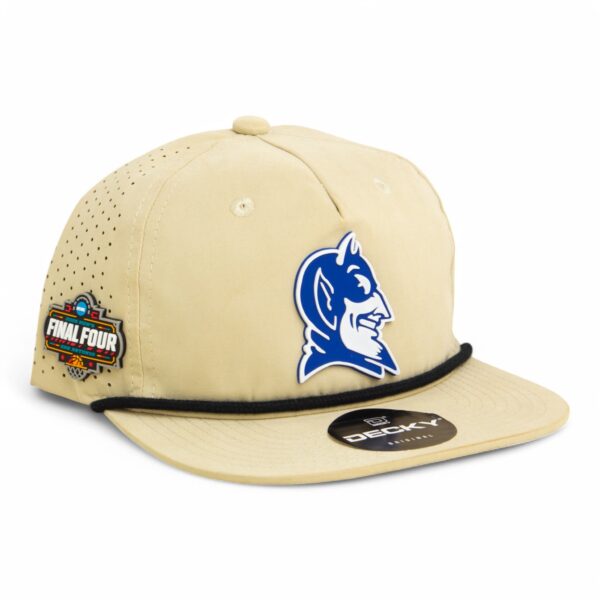 Duke Blue Devils 2025 Final Four 3D Perforated Rope Hat- Birch/ Black