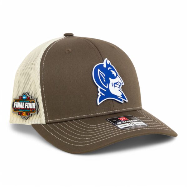 Duke Blue Devils 2025 Final Four 3D Snapback Trucker Hat- Chocolate Chip/ Birch