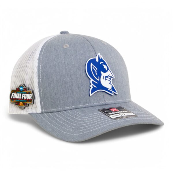 Duke Blue Devils 2025 Final Four 3D Snapback Trucker Hat- Heather Grey/ White